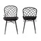 Baxton Studio Sabelle Modern Bohemian Black Finished Rattan and Metal 2-Piece Dining Chair Set, PR 231-2PC-12820-ZORO - alternate 7